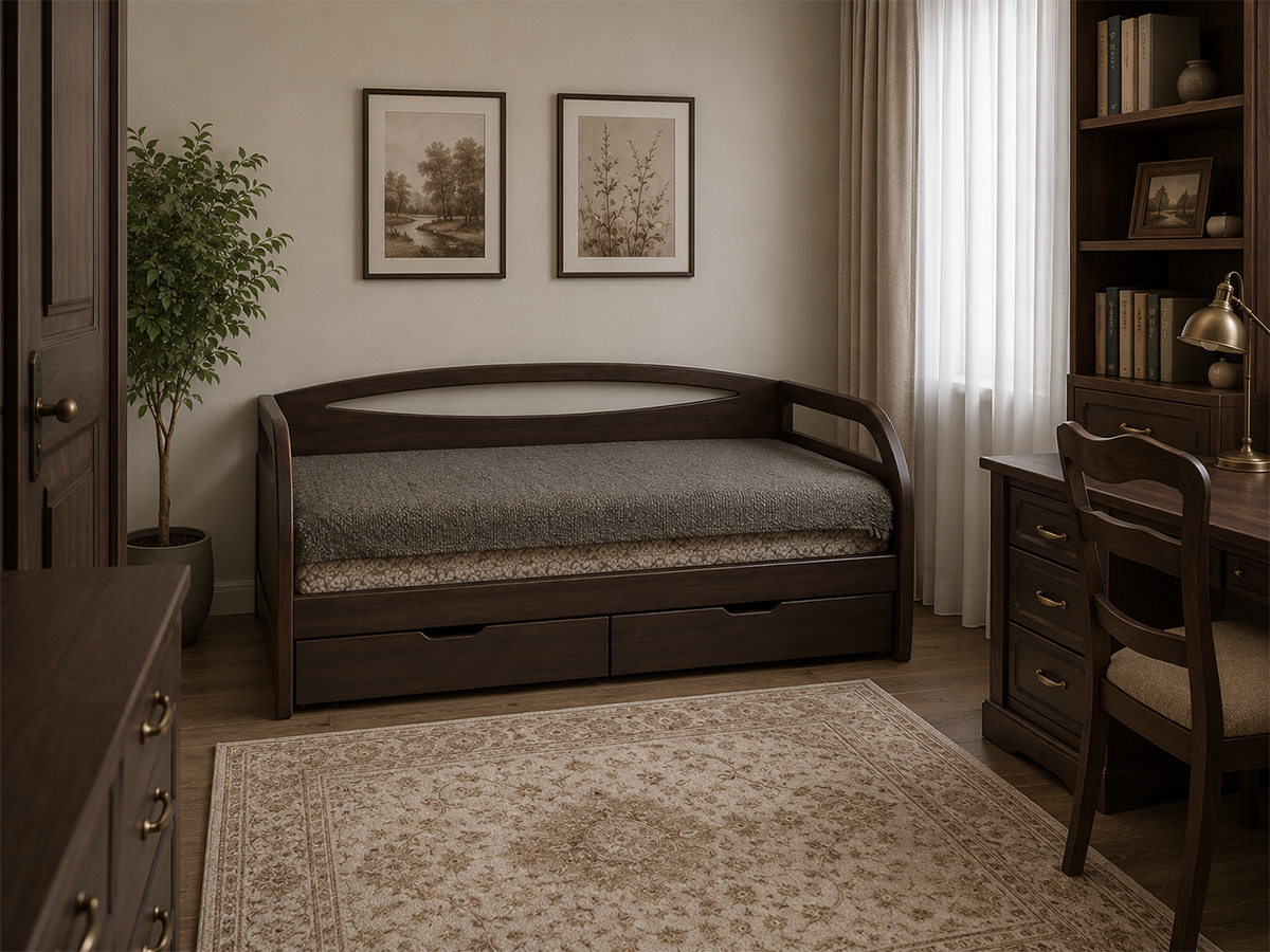 Кровать односпальная Альянс из дерева